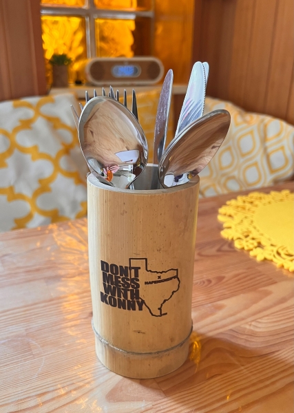 Bambus Utensilienbecher - Don't mess with Konny